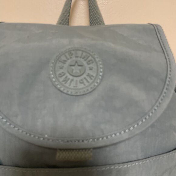 Kipling Backpack Queenie Mystic Blue Travel Carry On nylon knapsack - Picture 3 of 12